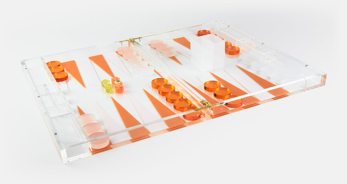 MultiColor Acrylic Backgammon Set main image 0