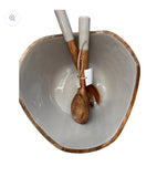 Mango Wood Bowl with Server Set