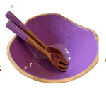 Mango Wood Bowl with Server Set