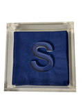 Acrylic Luncheon Napkin Holder with Initial
