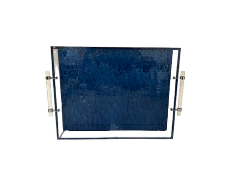 Acrylic Tray with Metal Handles 14x18