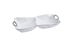 Silver Handle Two Section Server