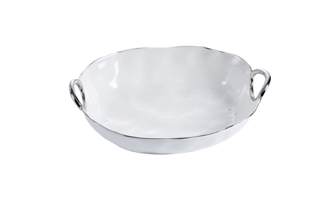 Silver Handle Deep Oval Server