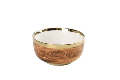 Golden Wood Medium Bowl