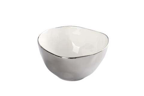 Large White Enamel Lined Bowl
