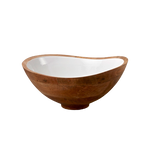 Wood and Enamel Large Bowl