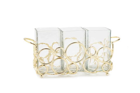 Gold Loopy Cutlery Holder