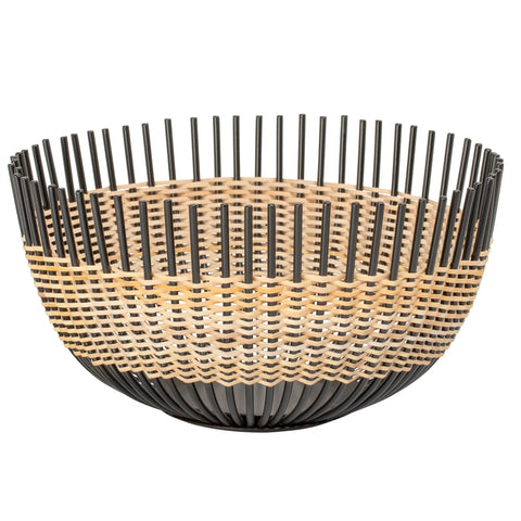 Rattan and Wire Weave Basket